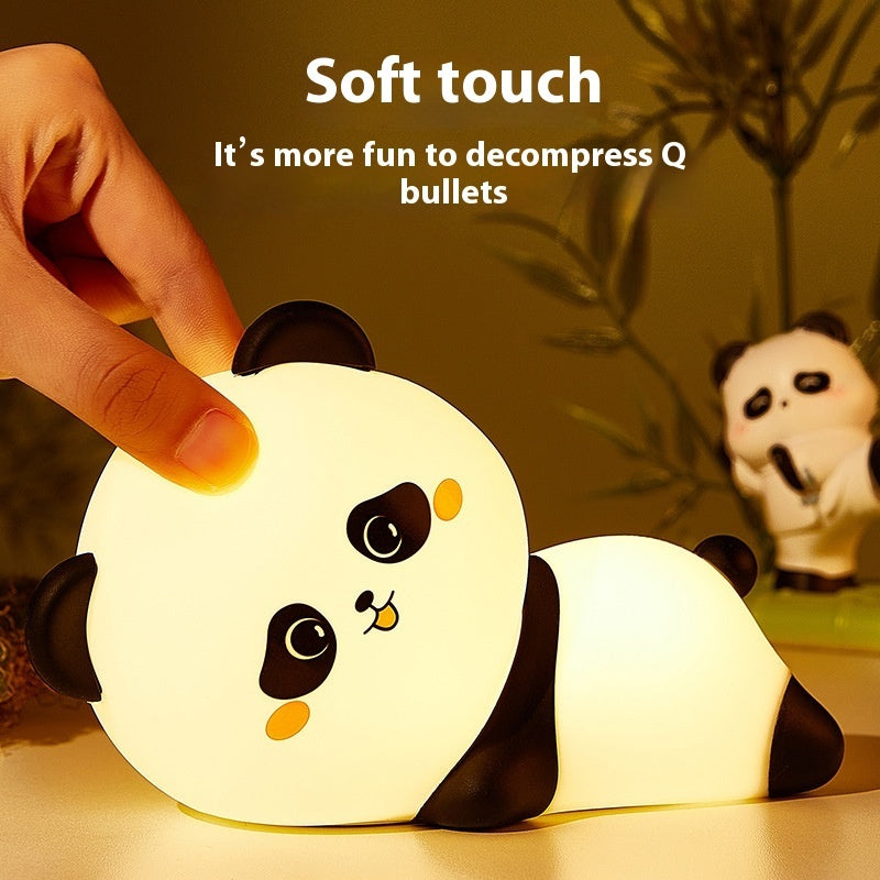 Cute Panda Silicone Pat Lamp Cartoon Night Light